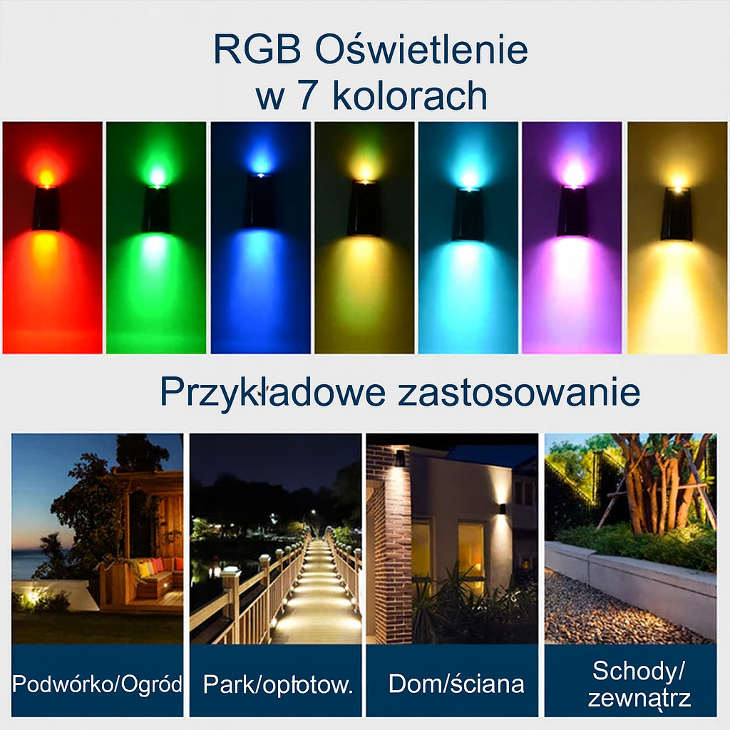 Solaris LED Duo | Oświetlenie Ogrodowe | Zmiana Kolorów i Technologia Solarna