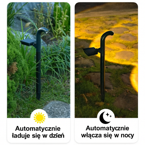 ArcGlow Solar | Lampa Ogrodowa LED | Ciepłe Światło Bezprzewodowe