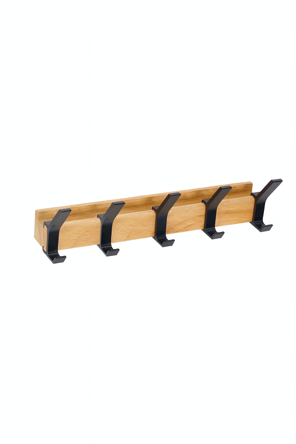 NordicFlex Wieszak Ścienny | Minimalistyczny Wieszak do Przedpokoju | Drewno i Aluminium