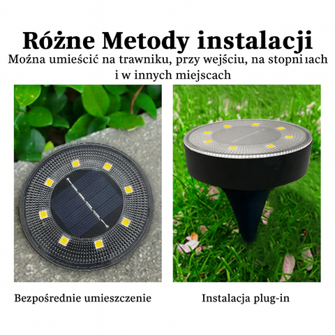 Terraluna Lampa Ogrodowa LED | Oświetlenie Nawierzchniowe Solarne | Wodoodporna IP68