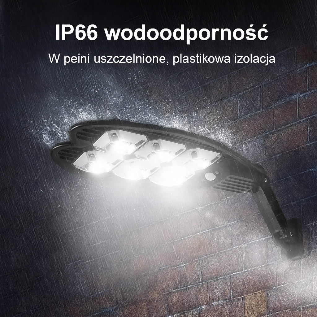 Luxora Lampa Solarna COB | Reflektor Zewnętrzny z Pilotem | 180° Radar i IPX66