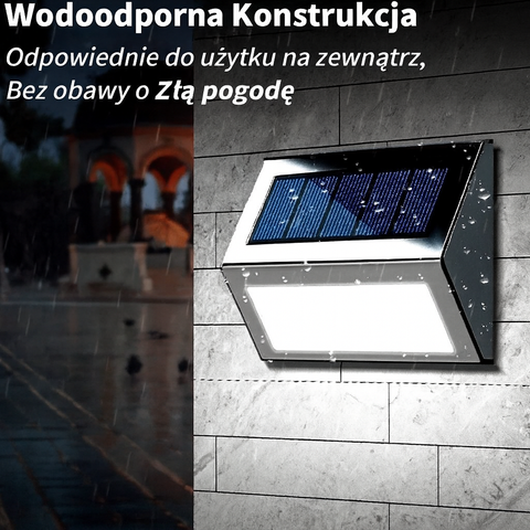 Lampa Ścienna Solarna Luma | Oświetlenie Ogrodowe LED | Stal Nierdzewna IP45