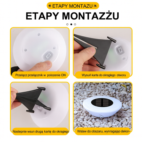 Lampa Solaris | Lampa solarna ogrodowa LED | Minimalistyczne oświetlenie na trawnik i ścieżki