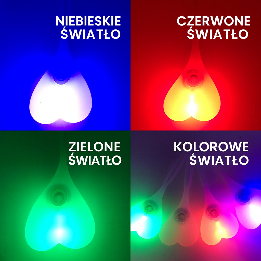 Lampka Rowerowa LED | Światełko Ostrzegawcze | Silikonowa Zawieszka