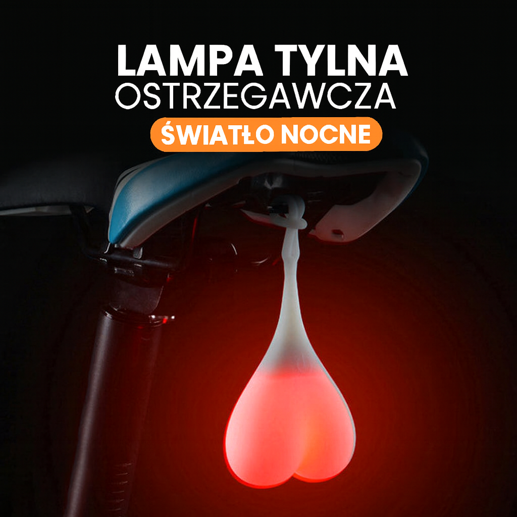 Lampka Rowerowa LED | Światełko Ostrzegawcze | Silikonowa Zawieszka