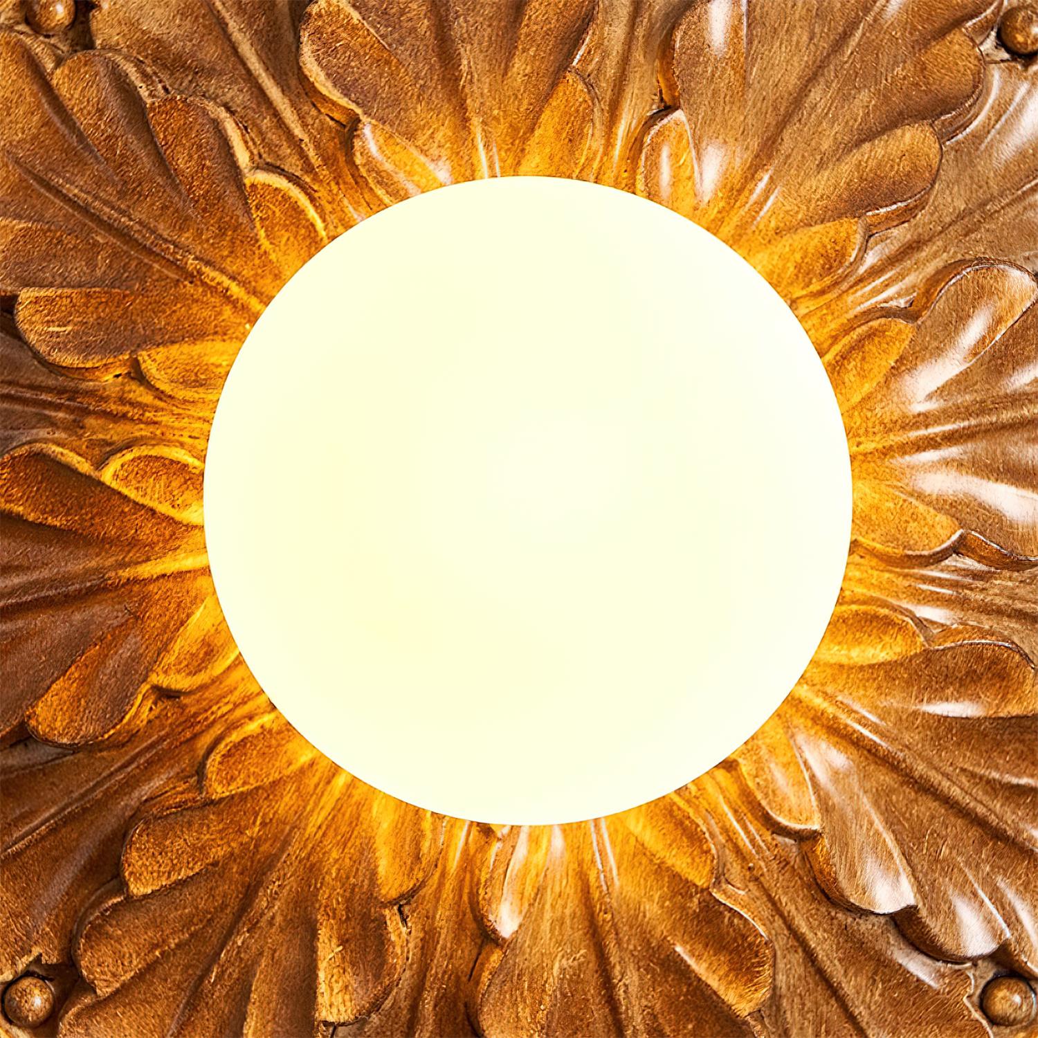 Plafon Elro | Lampa sufitowa dekoracyjna | Żłobiona rozeta z żywicy