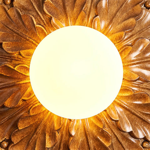 Plafon Elro | Lampa sufitowa dekoracyjna | Żłobiona rozeta z żywicy