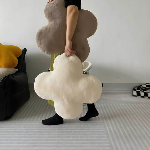 Poduszka Dekoracyjna Clover | Miękka Poduszka Pluszowa | Designerski Kształt