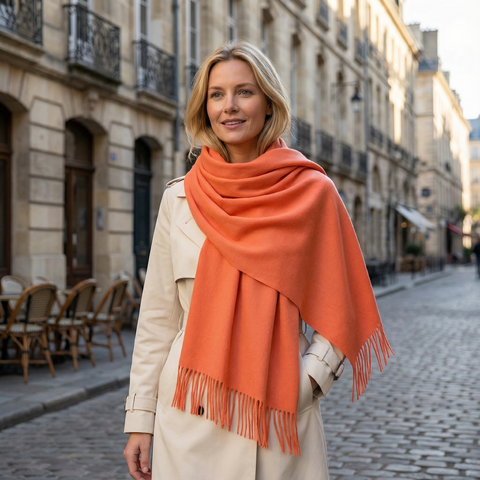 Szalik Krysta | Szal Zimowy Damski | Czysty Kaszmir