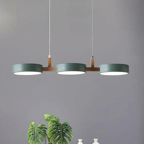 Lampa Wisząca Luma Trio | Lampa Nad Stół | Drewno i Matowe Wykończenie