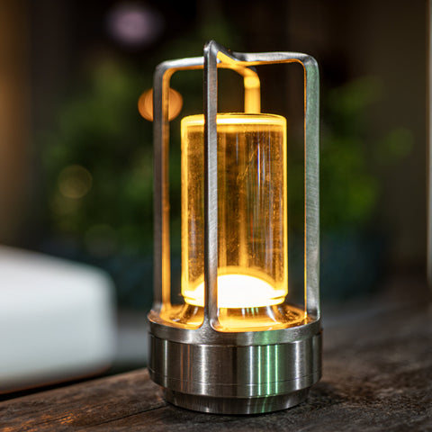 LATARNIA LUMIRA | Kryształowa Lampa LED | Dotykowa, USB, Styl Natural Elegance