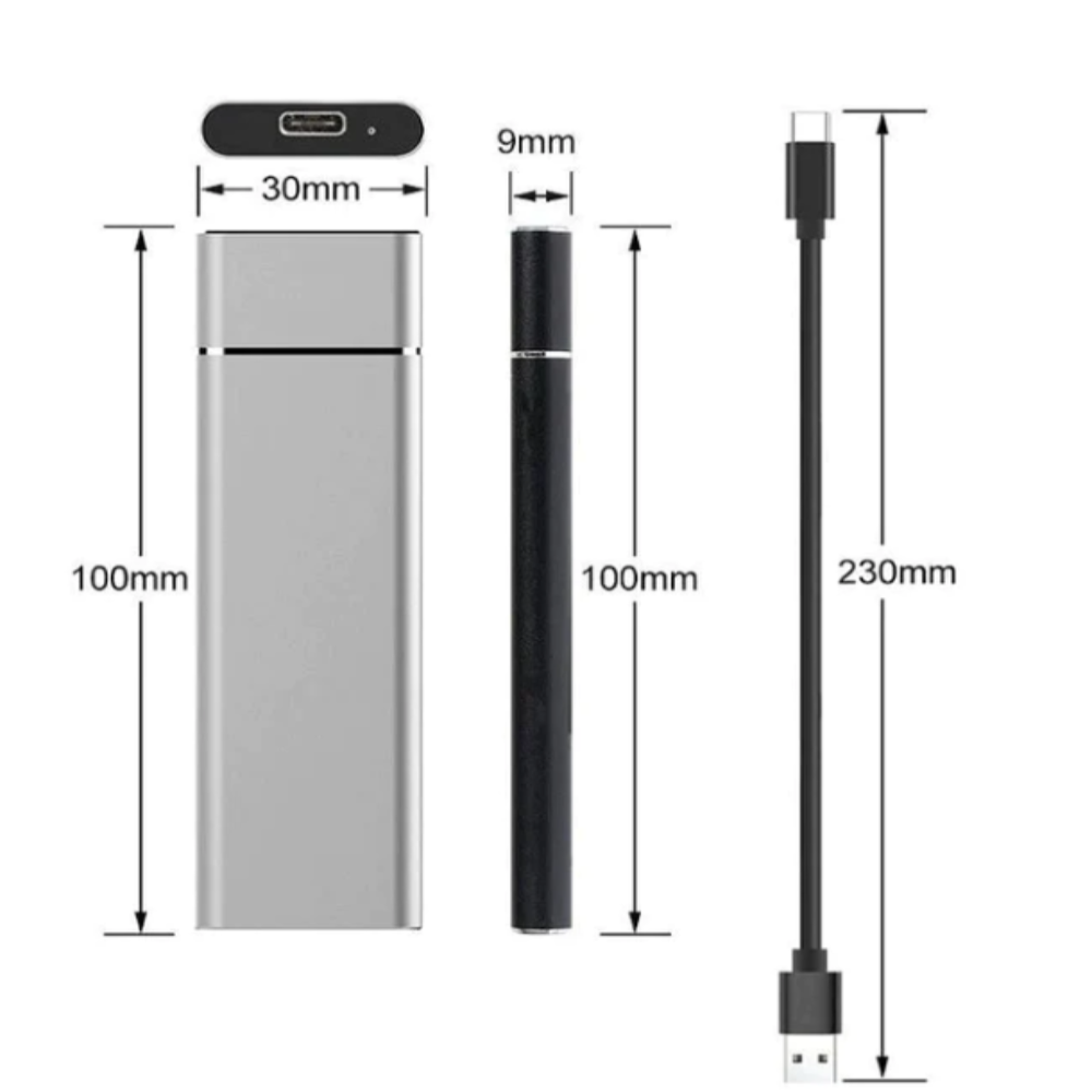 Dysk Zewnętrzny DataVault 8 | Pamięć USB 8 TB | Obudowa Aluminiowa