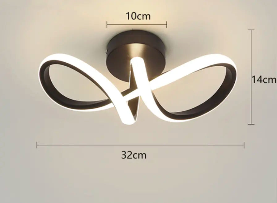 Lampa Sufitowa Viora | Nowoczesne Oświetlenie Korytarza | LED Ściemnialne w Czerni lub Złocie