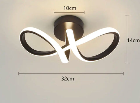 Lampa Sufitowa Viora | Nowoczesne Oświetlenie Korytarza | LED Ściemnialne w Czerni lub Złocie