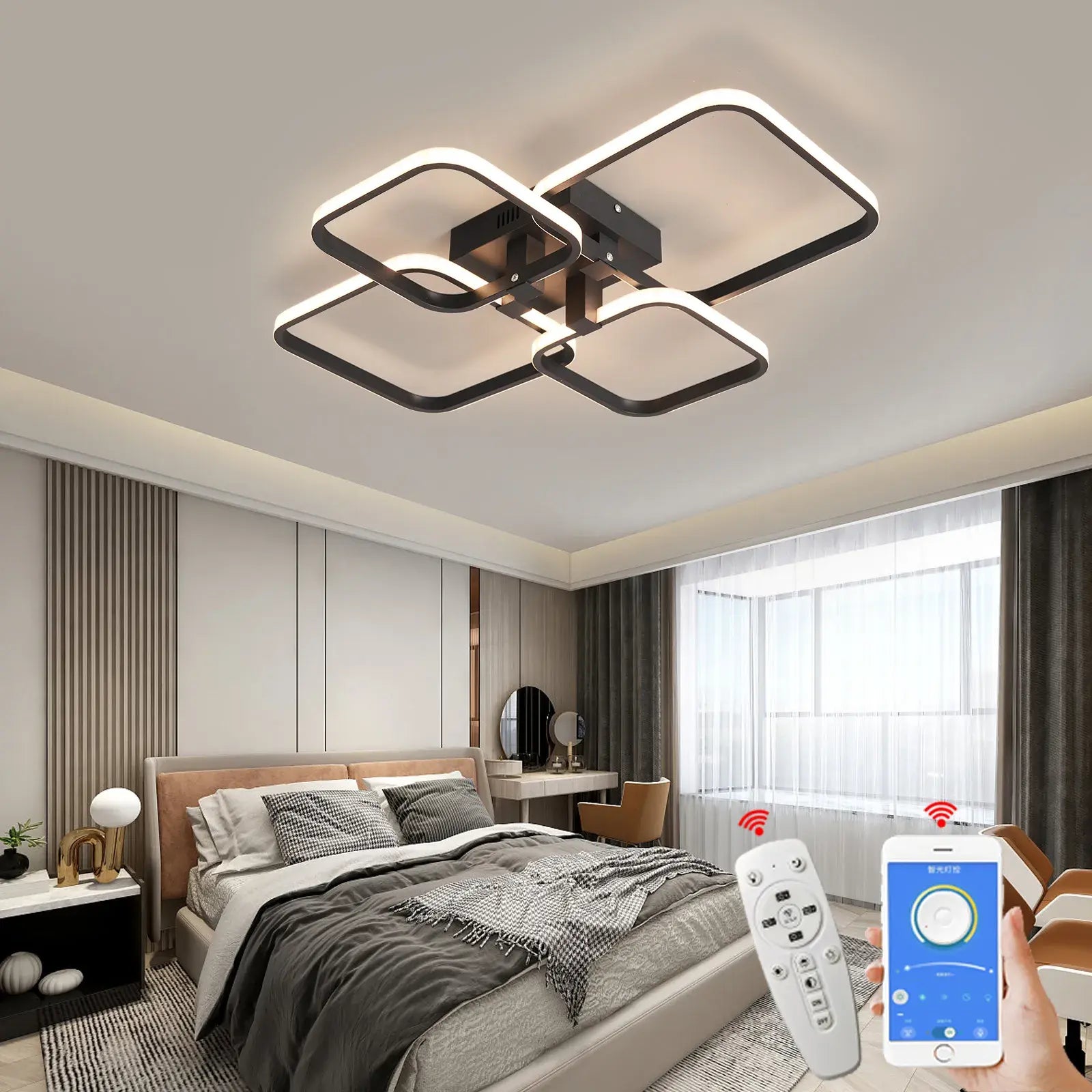 Lampa Sufitowa Arqon | Nowoczesne Oświetlenie LED | Ściemnialna Forma Geometryczna