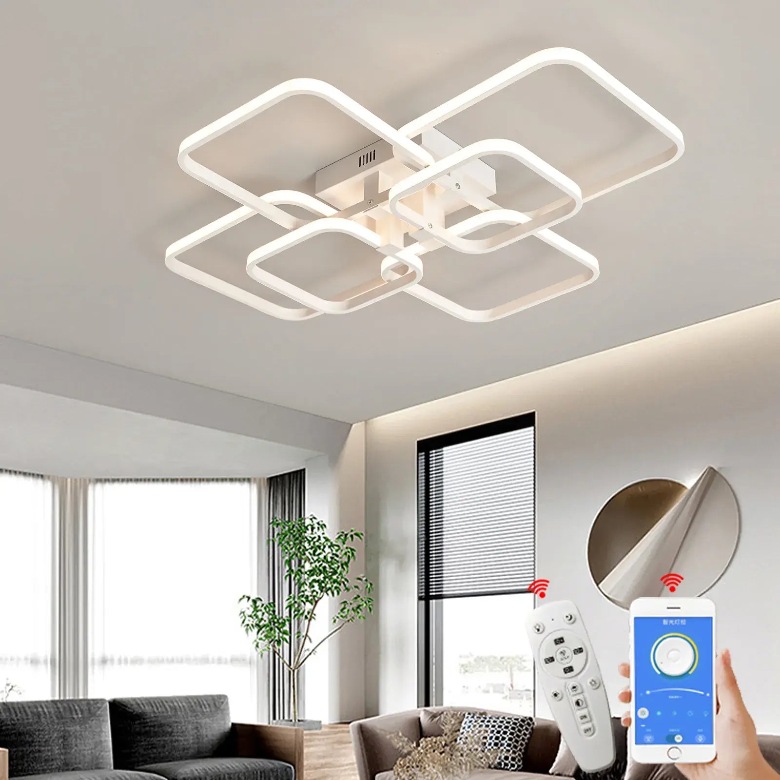 Lampa Sufitowa Arqon | Nowoczesne Oświetlenie LED | Ściemnialna Forma Geometryczna