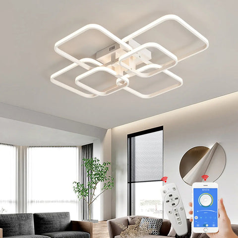 Lampa Sufitowa Arqon | Nowoczesne Oświetlenie LED | Ściemnialna Forma Geometryczna