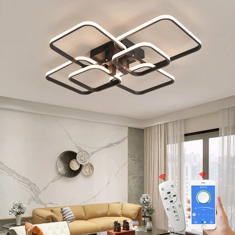 Lampa Sufitowa Arqon | Nowoczesne Oświetlenie LED | Ściemnialna Forma Geometryczna