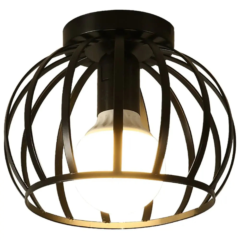 Lampa Sufitowa Luno | Oświetlenie Loftowe | Czarny Metal