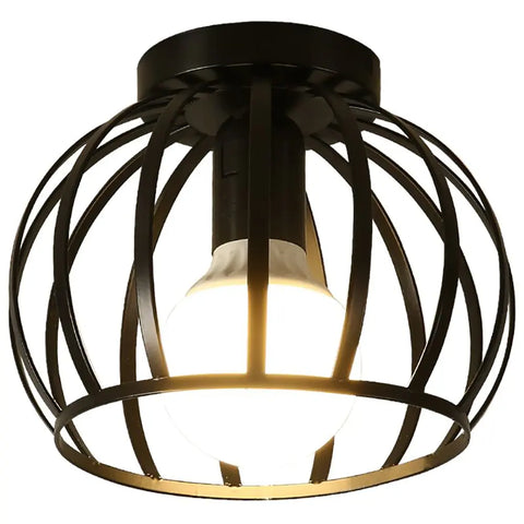 Lampa Sufitowa Luno | Oświetlenie Loftowe | Czarny Metal