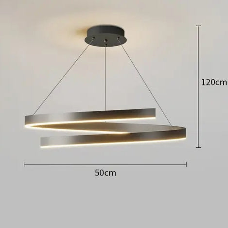 Lampa Wisząca Velora | Nowoczesna Designerska Lampa | Ściemnialne LED z Pilotem