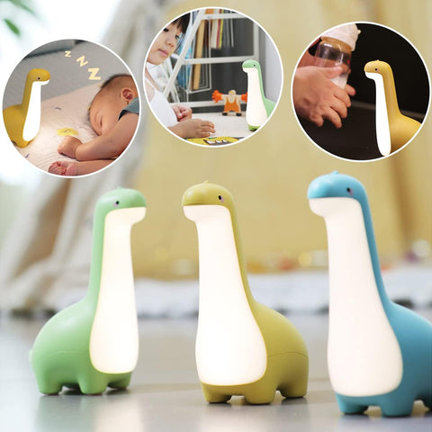 Dino Noktus | Lampka nocna dla dzieci | Silikonowa z łagodnym światłem