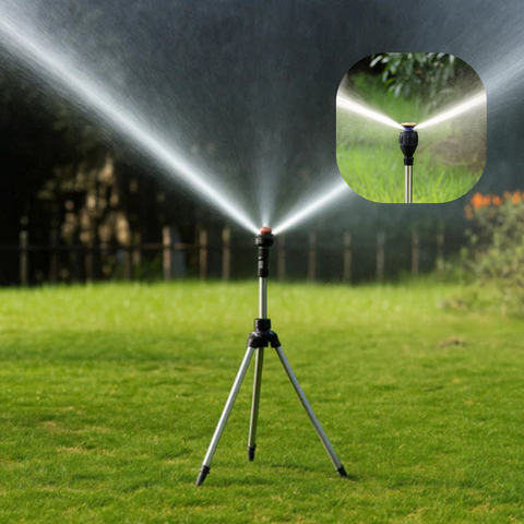 Zraszacz HydroSpin | Nawadnianie 360° | Stojak Teleskopowy ze Stali