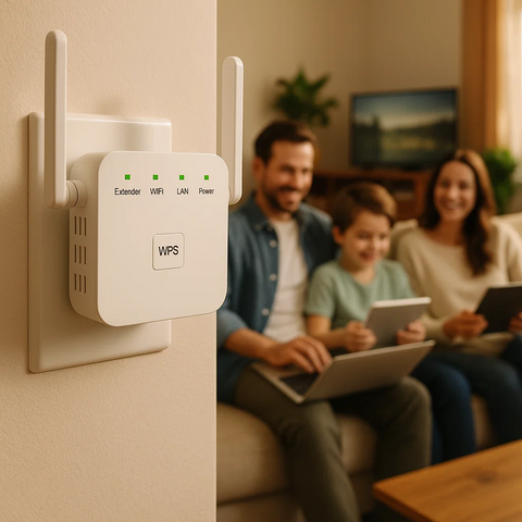 Wzmacniacz Sygnału WiFi | Dwupasmowy Repeater | Prosta Instalacja WPS
