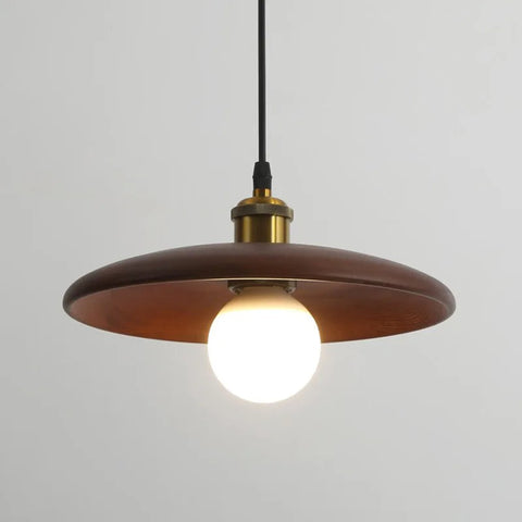 Lampa wisząca Lyyra | Skandynawskie oświetlenie sufitowe | Drewno i szkło