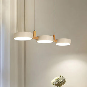 Lampa Wisząca Luma Trio | Lampa Nad Stół | Drewno i Matowe Wykończenie