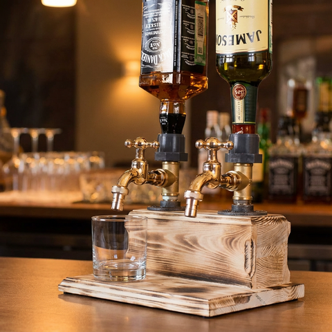 Drewniany Dyspenser Do Napojów z Kranikiem | Akcesoria Barowe | Lite Drewno