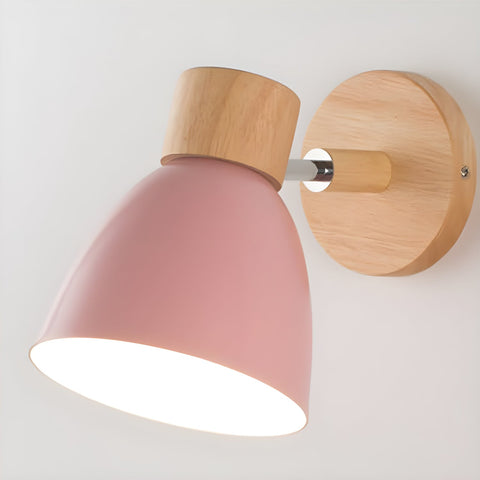 Kinkiet Tuli | Lampa Ścienna z Przełącznikiem Łańcuszkowym | Drewno i Metal