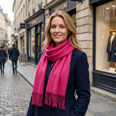 Szalik Krysta | Szal Zimowy Damski | Czysty Kaszmir