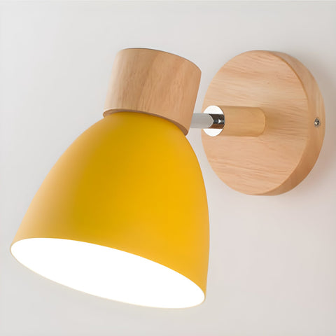 Kinkiet Tuli | Lampa Ścienna z Przełącznikiem Łańcuszkowym | Drewno i Metal