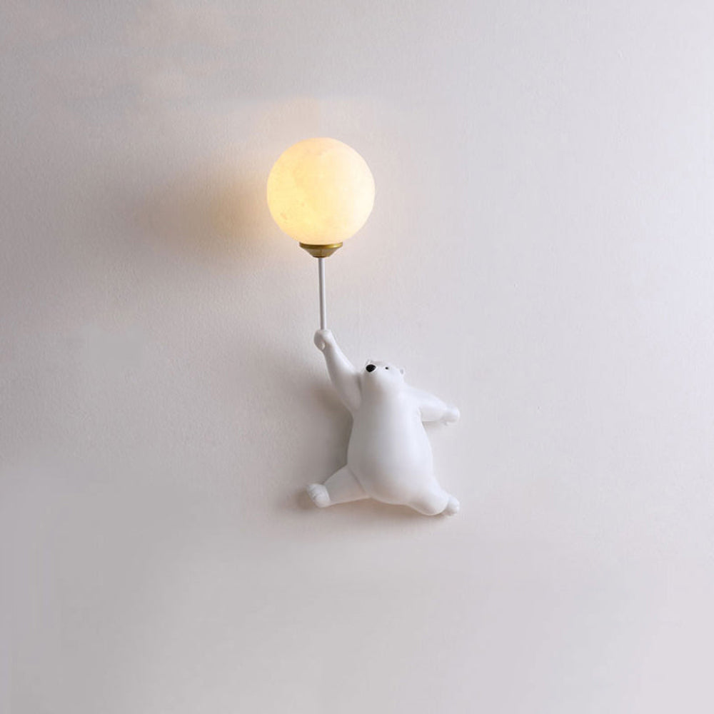 Miś z Balonem | Lampa Ścienna dla Dzieci | Żywica i Klosz 3D