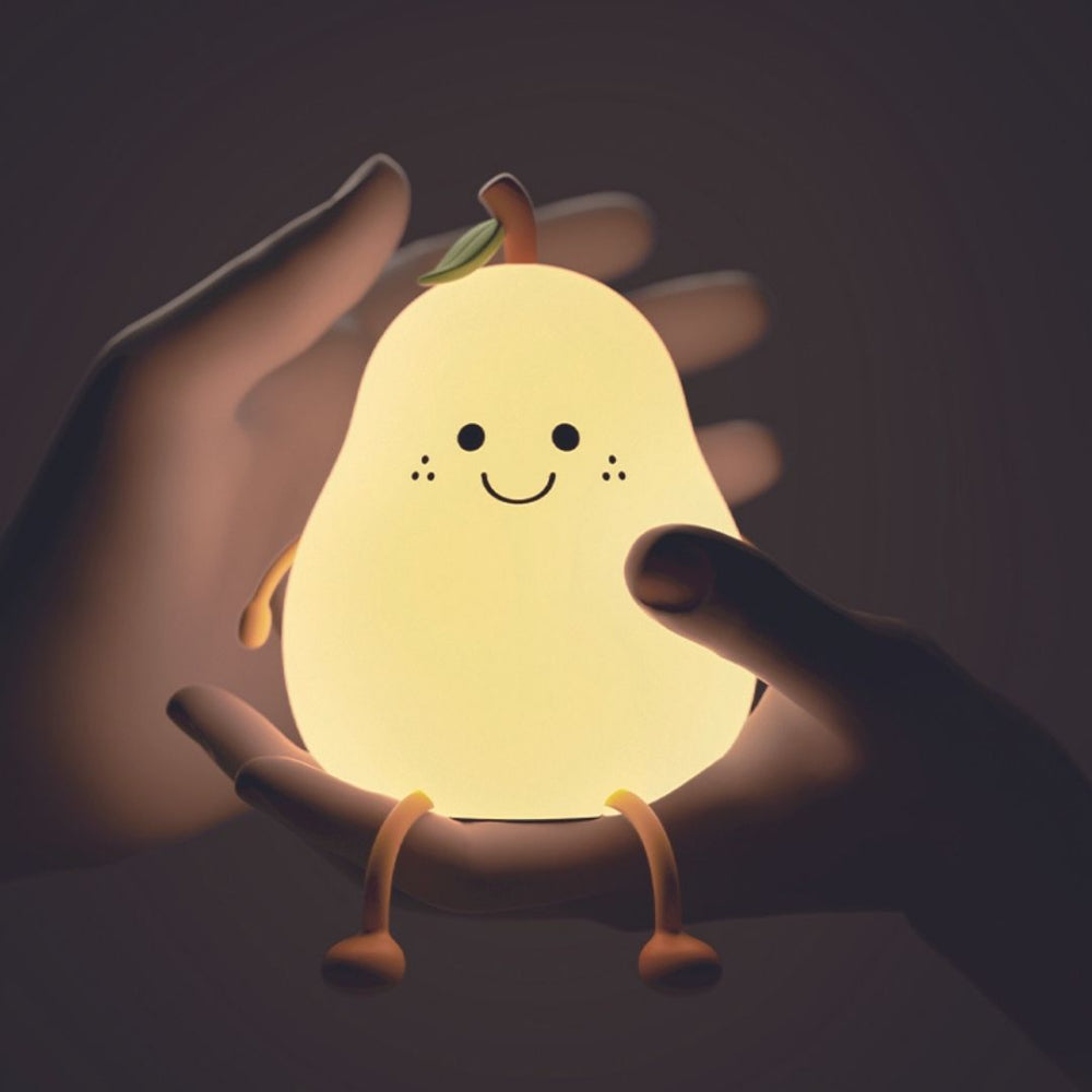 GlowPear Lampka Nocna | Lampka LED dla Dzieci | Silikonowy Kształt Gruszki