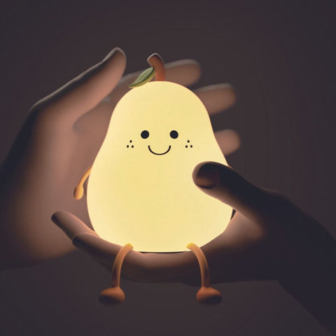 GlowPear Lampka Nocna | Lampka LED dla Dzieci | Silikonowy Kształt Gruszki