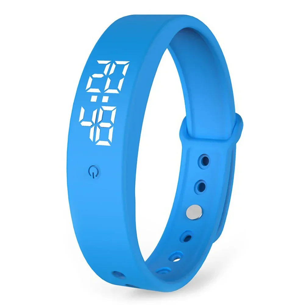 Opaska Smart BraceletV9 | Wodoodporny Smartwatch z Alarmem Wibracyjnym | Pomiar Temperatury Ciała