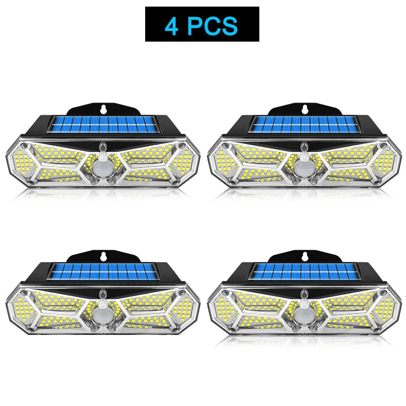Zestaw Lampa Ścienna Solarna LuminoGuard | Oświetlenie LED 158 | Czujnik Ruchu IP65