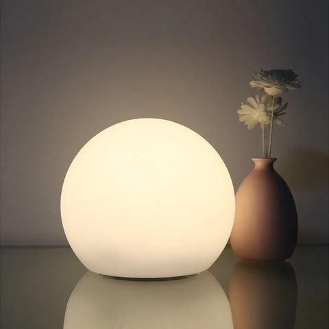 Lunis | Lampa Stołowa Kula | Szkło Matowe