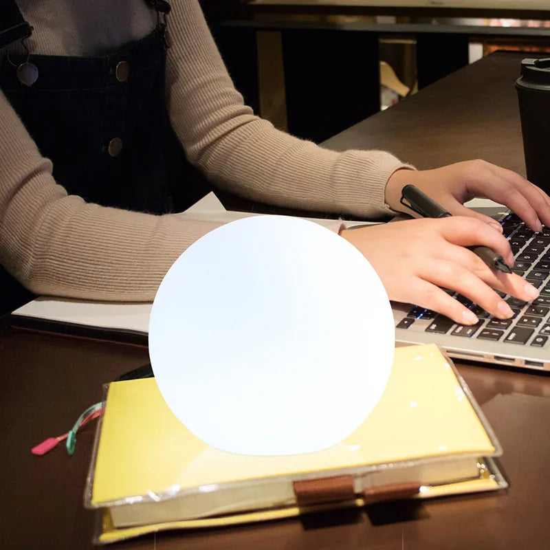 Lunis | Lampa Stołowa Kula | Szkło Matowe