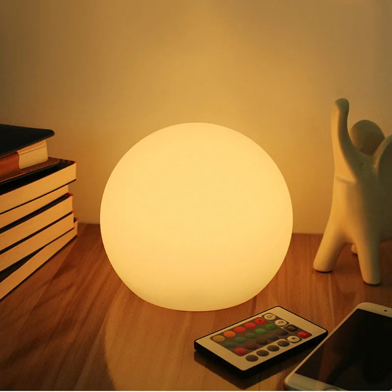 Lunis | Lampa Stołowa Kula | Szkło Matowe