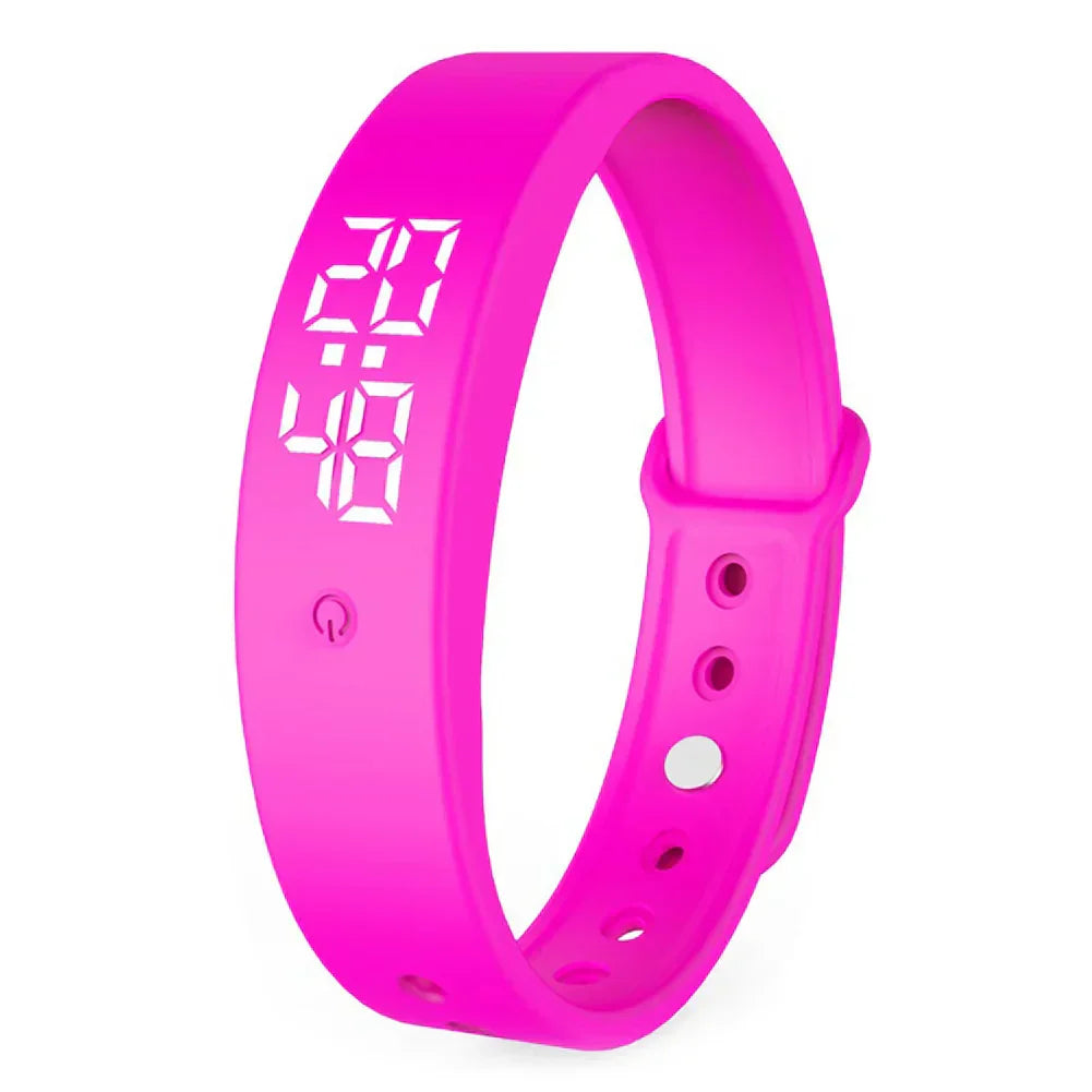Opaska Smart BraceletV9 | Wodoodporny Smartwatch z Alarmem Wibracyjnym | Pomiar Temperatury Ciała