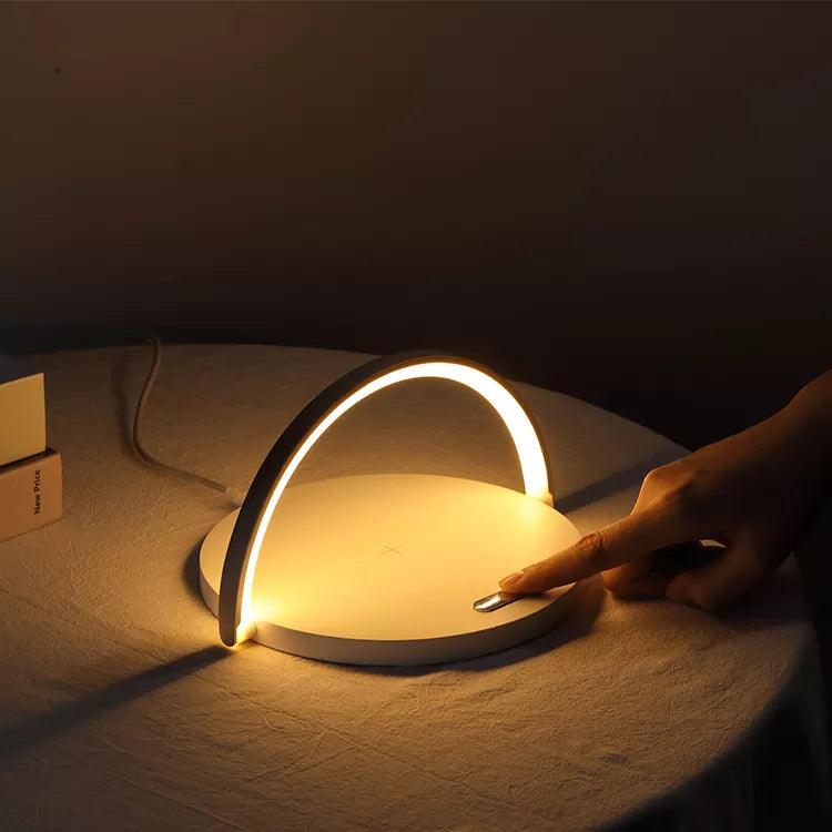 QiLumen Lampa Stołowa | Lampa LED na biurko | Bezprzewodowe ładowanie