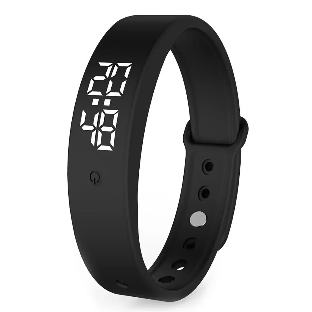Opaska Smart BraceletV9 | Wodoodporny Smartwatch z Alarmem Wibracyjnym | Pomiar Temperatury Ciała