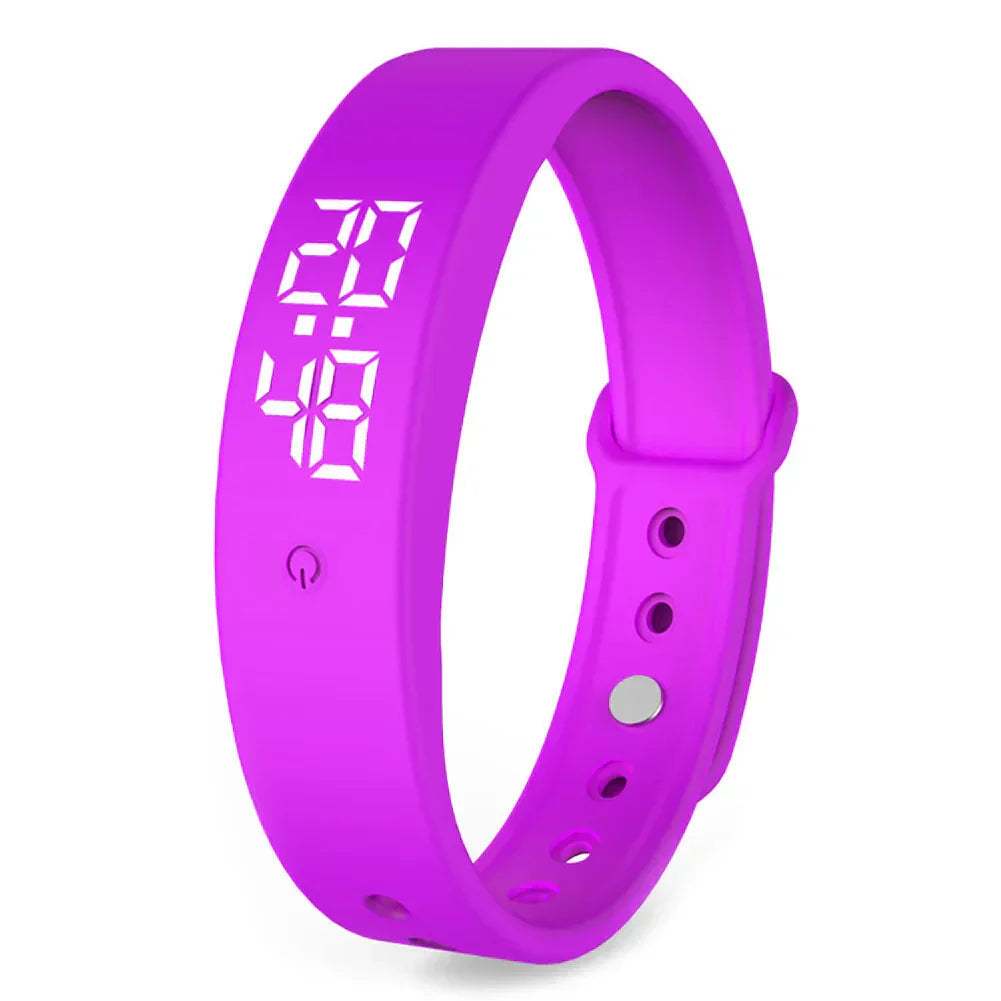 Opaska Smart BraceletV9 | Wodoodporny Smartwatch z Alarmem Wibracyjnym | Pomiar Temperatury Ciała
