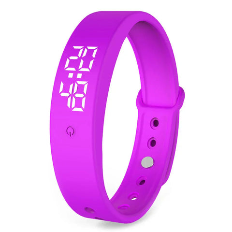 Opaska Smart BraceletV9 | Wodoodporny Smartwatch z Alarmem Wibracyjnym | Pomiar Temperatury Ciała