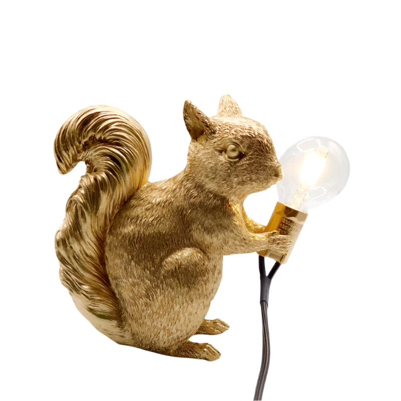Lampa Squirrel | Lampka dekoracyjna LED | Figurka wiewiórki z żarówką