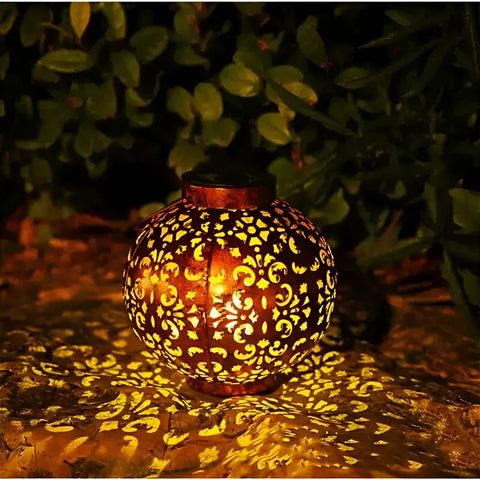 Lampa Solaria | Lampa solarna ogrodowa | Ażurowa kula dekoracyjna LED