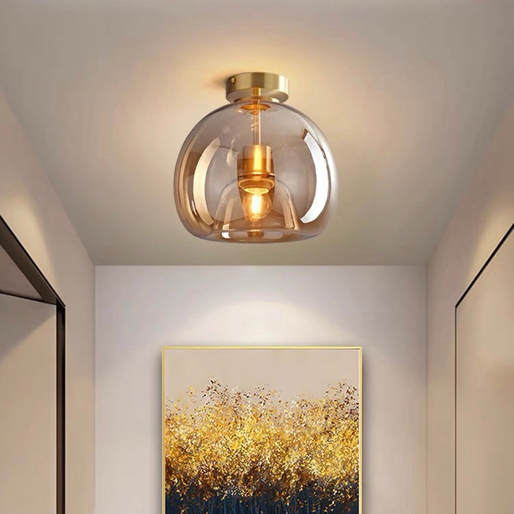 Lampa Wisząca Nubro | Nowoczesna Lampa z Przydymionego Szkła | Sufitowa Oprawa Loftowa
